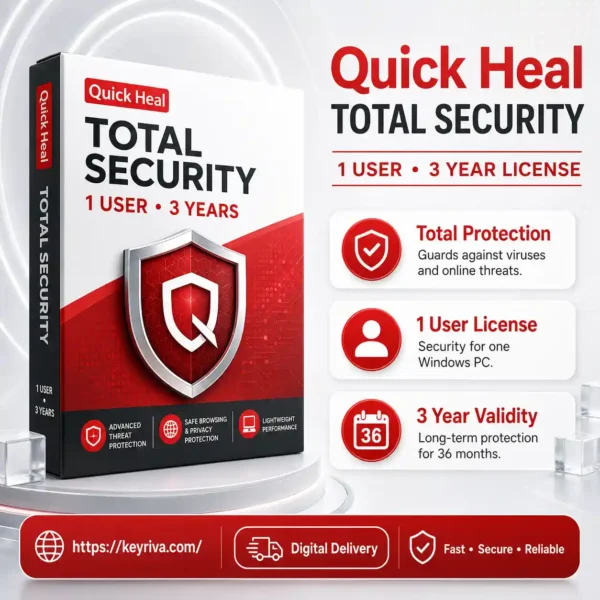 Quick Heal Total Security – 1 User, 3 Year License