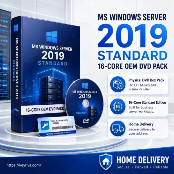 MS Windows Server 2019 16-Core OEM DVD Pack