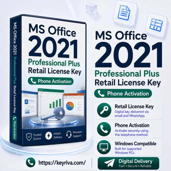 MS Office 2021 Professional Plus Retail Key | Phone Activation