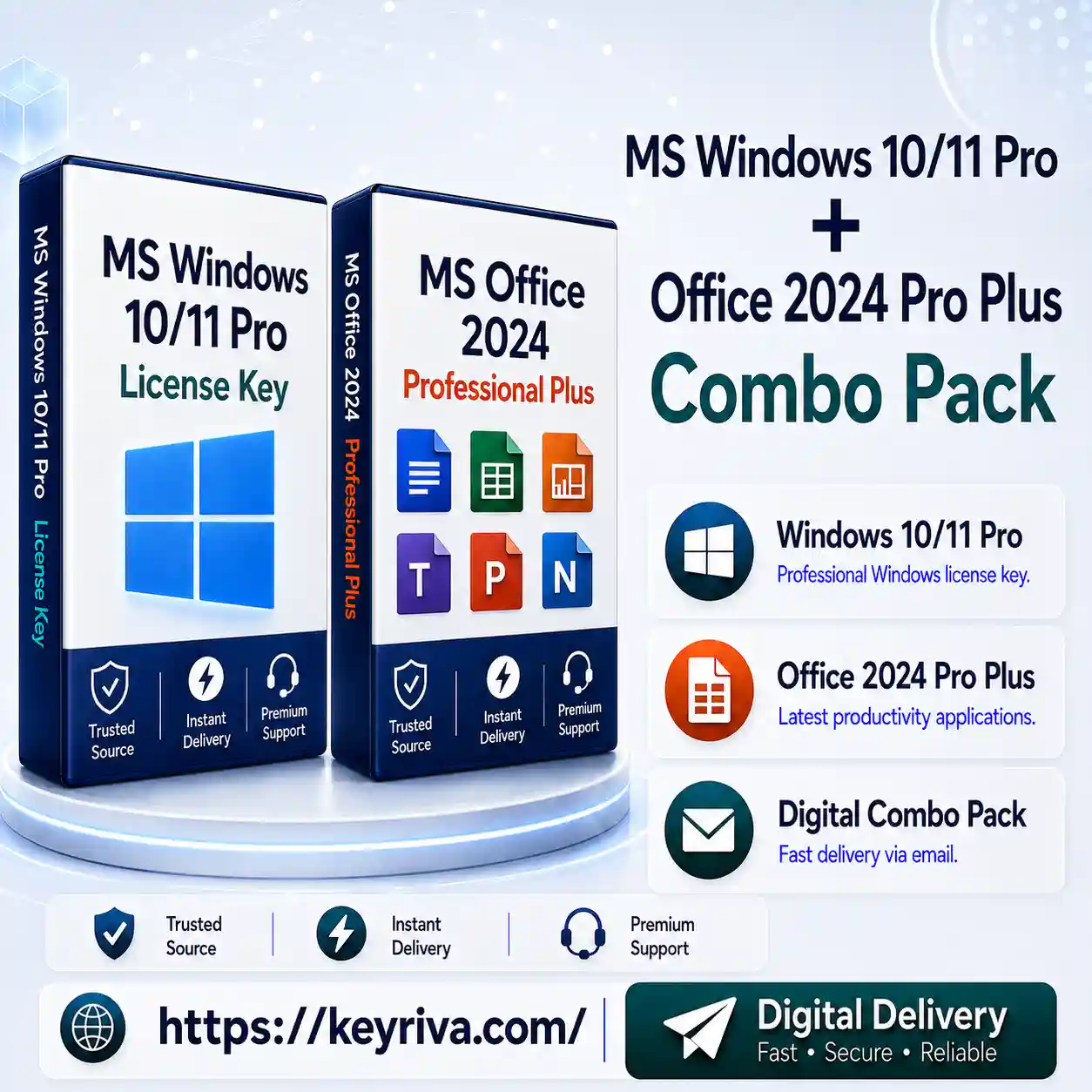 MS Windows 10-11 Pro + Office 2024 Pro Plus Combo Pack MS Windows 10/11 Pro + Office 2024 Pro Plus Combo Pack - Image 1