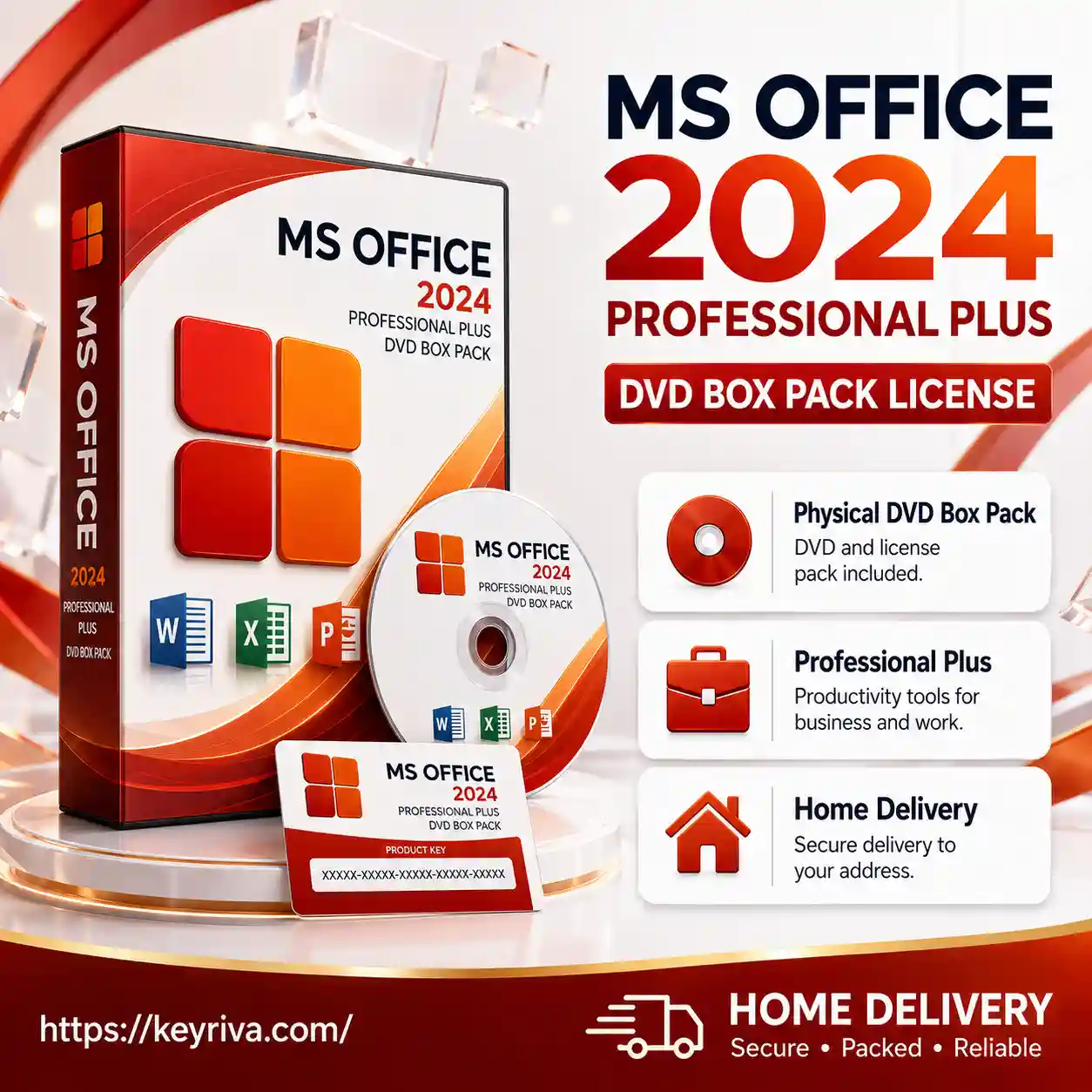 MS Office 2024 Professional Plus DVD Box Pack License home delivery MS Office 2024 Professional Plus LTSC Lifetime License Key – KeyRiva