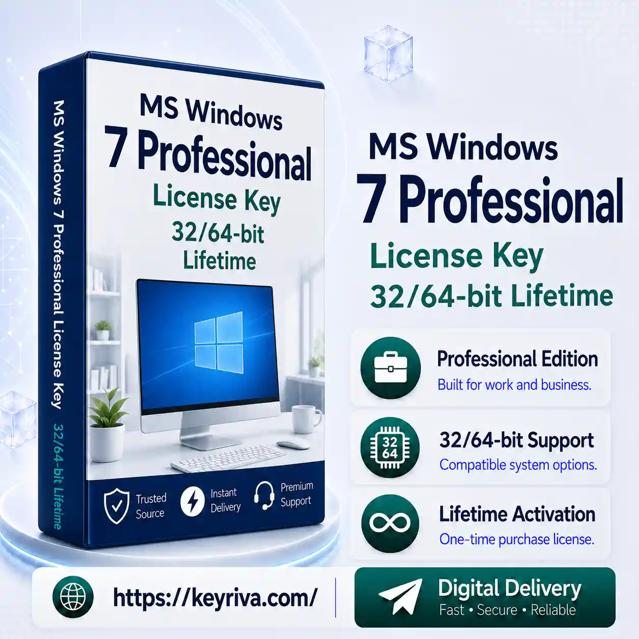MS Windows 7 Professional License Key MS Windows 7 Professional License Key – 32/64-bit - Image 1