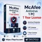 McAfee Antivirus 1 User 1 Year License
